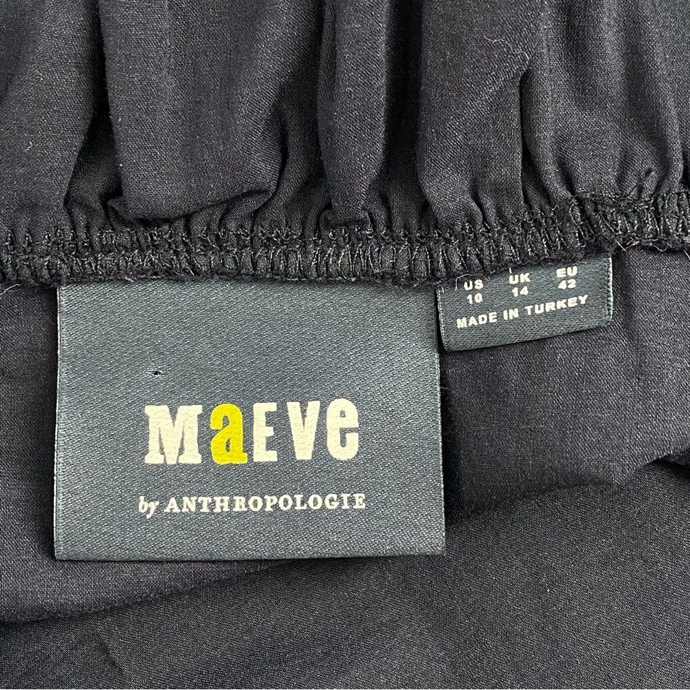 Anthropologie Maeve Ruched Pleated Flare Dress - Picture 8 of 9